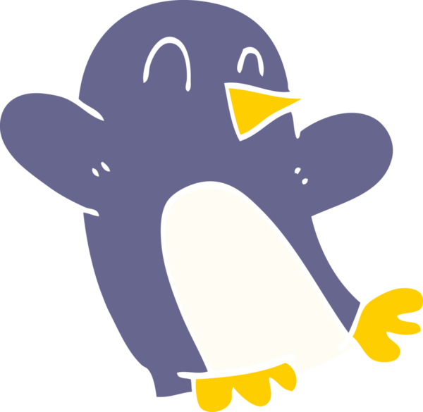 Bir insan tarafından çizilmiş bir karalama Noel pengueni.