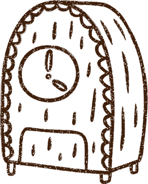 Eski Saat Kömürü Bir insan tarafından çizilmiş