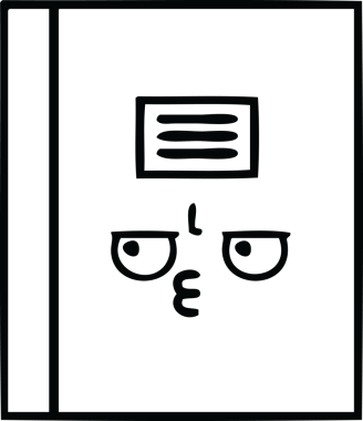 Bir insan tarafından çizilmiş bir defterin çizgi çizimi