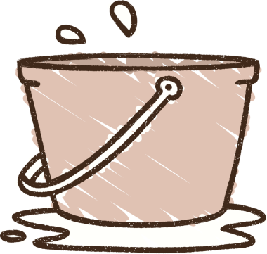 Bir insan tarafından çizilen Islak Kova Tebeşiri