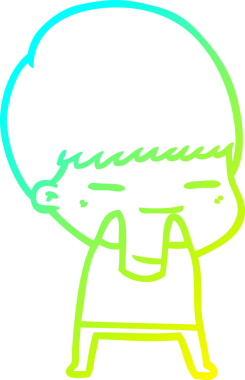 Bir insan tarafından çizilmiş kendini beğenmiş bir çizgi film karakteri.