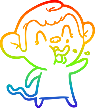 gökkuşağı gradyan çizgisi insan tarafından çizilmiş çılgın bir çizgi maymun çizimi