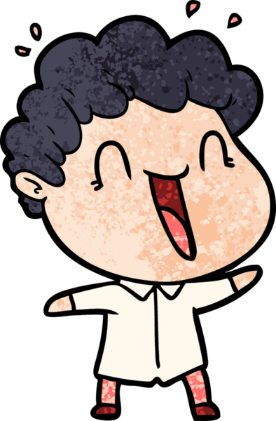 Bir insan tarafından çizilmiş mutlu bir adam.