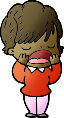 Bir insan tarafından çizilmiş bir karikatür kadın konuşuyor.