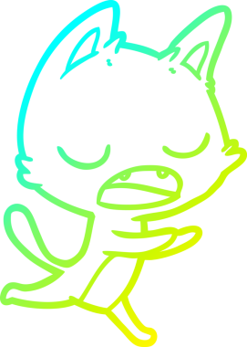 Bir insan tarafından çizilmiş soğuk gradyan çizgi film.