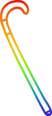 gökkuşağı gradyan çizgi çizimi bir insan tarafından çizilmiş bir baston çizgi