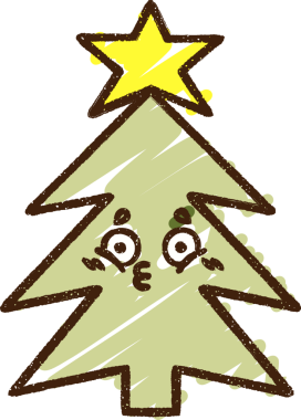 Bir insan tarafından çizilmiş Noel Ağacı Tebeşiri