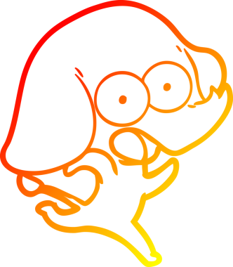 Bir insan tarafından çizilmiş şirin bir fil çizimi.