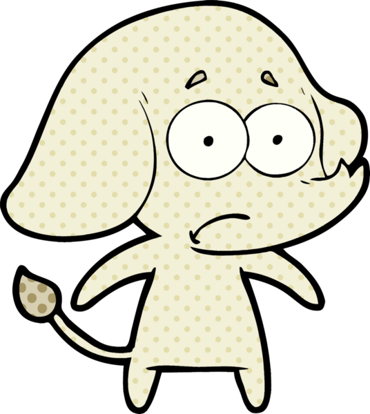 bir insan tarafından çizilmiş belirsiz bir fil.