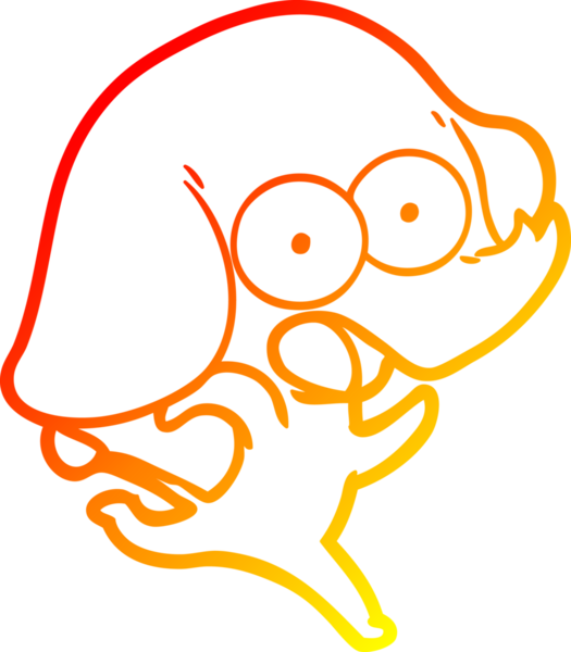 Bir insan tarafından çizilmiş şirin bir fil çizimi.