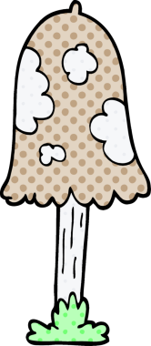 Bir insan tarafından çizilmiş karalama mantarı.