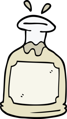 Bir insan tarafından çizilmiş karalama cam sürahisi.