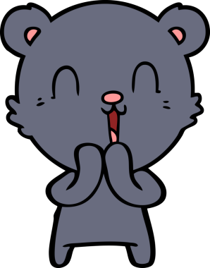 Bir insan tarafından çizilmiş bir çizgi film karakteri.