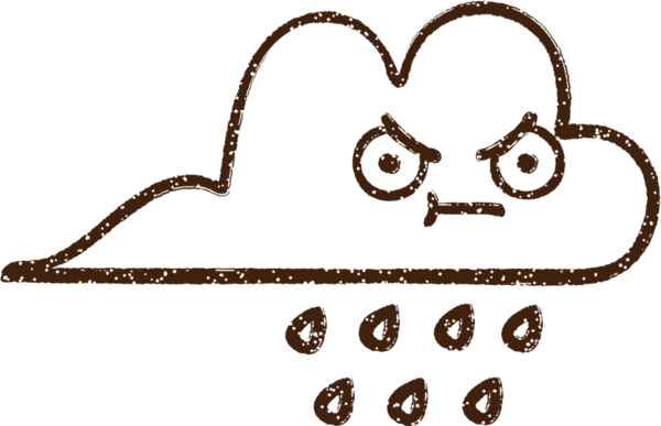 Bir insan tarafından çizilmiş Yağmur Bulutu Kömürü Çizimi