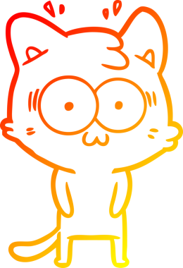 İnsan tarafından çizilmiş bir çizgi filmin sıcak eğimli çizimi.