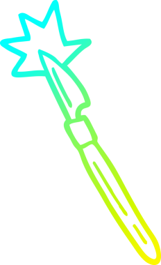 Bir insan tarafından çizilen neşterin soğuk gradyan çizgisi.