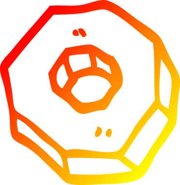 Bir insan tarafından çizilmiş bir çizgi filmin sıcak gradyan çizimi