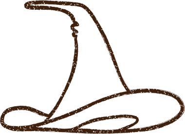 Bir insan tarafından çizilen Büyücü Şapkası Kömürü Çizimi