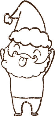 Bir insan tarafından çizilmiş Noel Adamı Kömürü