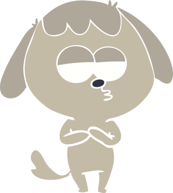 Bir insan tarafından çizilmiş düz renkli çizgi film.