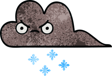 Bir insan tarafından çizilmiş fırtına kar bulutunun retro grunge dokusu