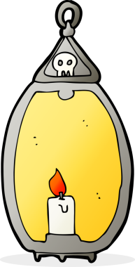 Bir insan tarafından çizilmiş garip bir fener.