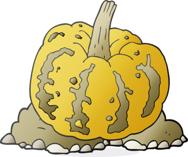 Bir insan tarafından çizilmiş serbest çizgi film kabağı.