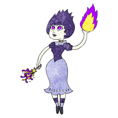 El yazısıyla çizilmiş vampir kız bir insan tarafından çizilmiş ateş topu.