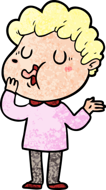 Bir insan tarafından çizilmiş çizgi film şarkıcısı.