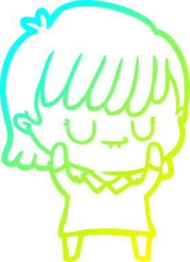 Bir insan tarafından çizilmiş bir karikatür kadın çizimi.