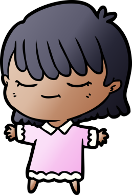 Bir insan tarafından çizilmiş karikatür kadın.