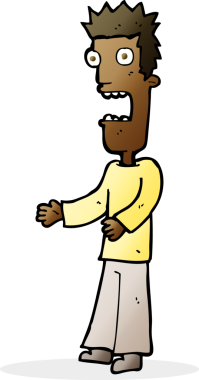 Çizgi filmci bir insan tarafından çizilmiş.