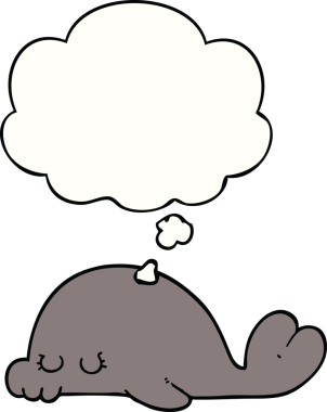 Bir insan tarafından çizilmiş düşünce baloncuklu karikatür mührü