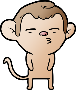 bir insan tarafından çizilmiş şüpheli maymun çizgi filmi