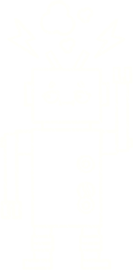 Bir insan tarafından çizilen robot tebeşiri.