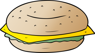 Bir insan tarafından çizilmiş bir simit.