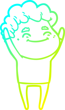 Bir insan tarafından çizilmiş karikatür cana yakın bir adamın çizimi.