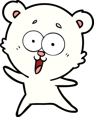 Bir insan tarafından çizilmiş kutup ayısı karikatürü