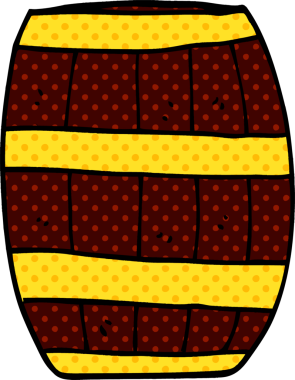 Bir insan tarafından çizilmiş bir fıçının karalaması.