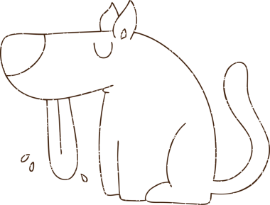 Nefesli Köpek Kömürü Bir insan tarafından çizilmiş