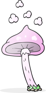 Bir insan tarafından çizilmiş serbest çizim mantarı.