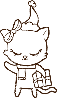 Noel Kedi Kömürü Bir insan tarafından çizilmiş