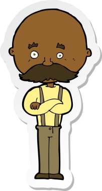 Bir insan tarafından çizilmiş bir karikatür büyükbabanın çıkartması.