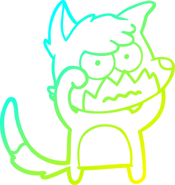 Bir insan tarafından çizilmiş bir çizgi filmin soğuk gradyan çizimi.