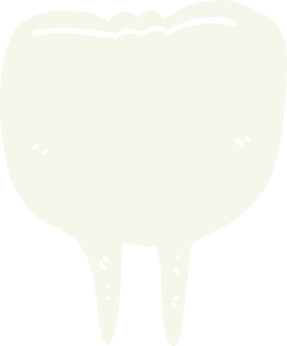 Bir insan tarafından çizilmiş düz renkli çizgi film dişi