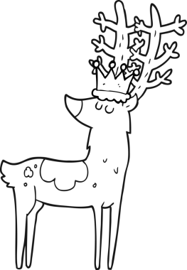 Bir insan tarafından çizilmiş siyah beyaz karikatür kralı.