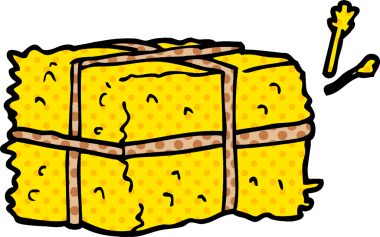 Bir insan tarafından çizilmiş saman karalaması.