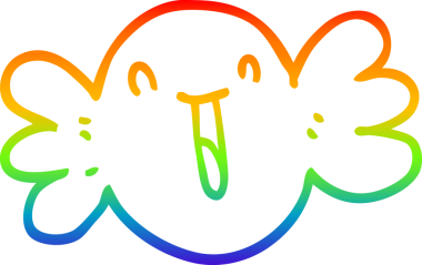 gökkuşağı gradyan çizgi çizimi bir insan tarafından çizilmiş mutlu şeker