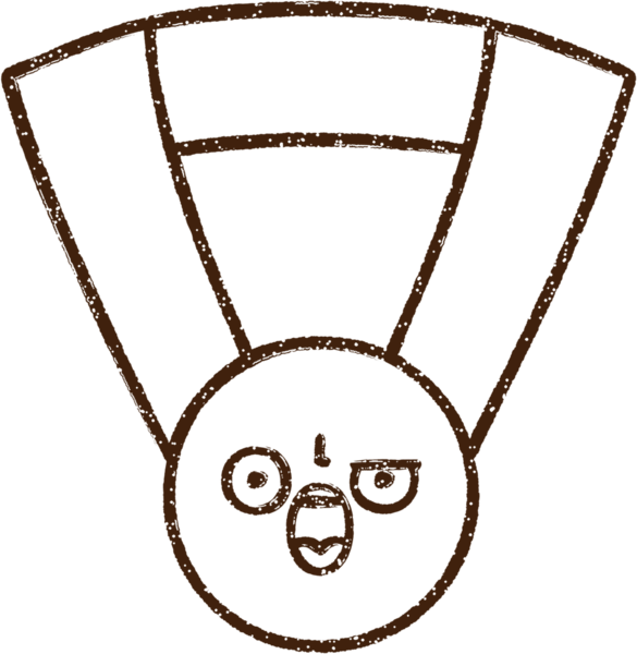 Bir insan tarafından çizilen Altın Madalya Kömür