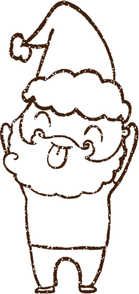 Bir insan tarafından çizilmiş Noel Adamı Kömürü